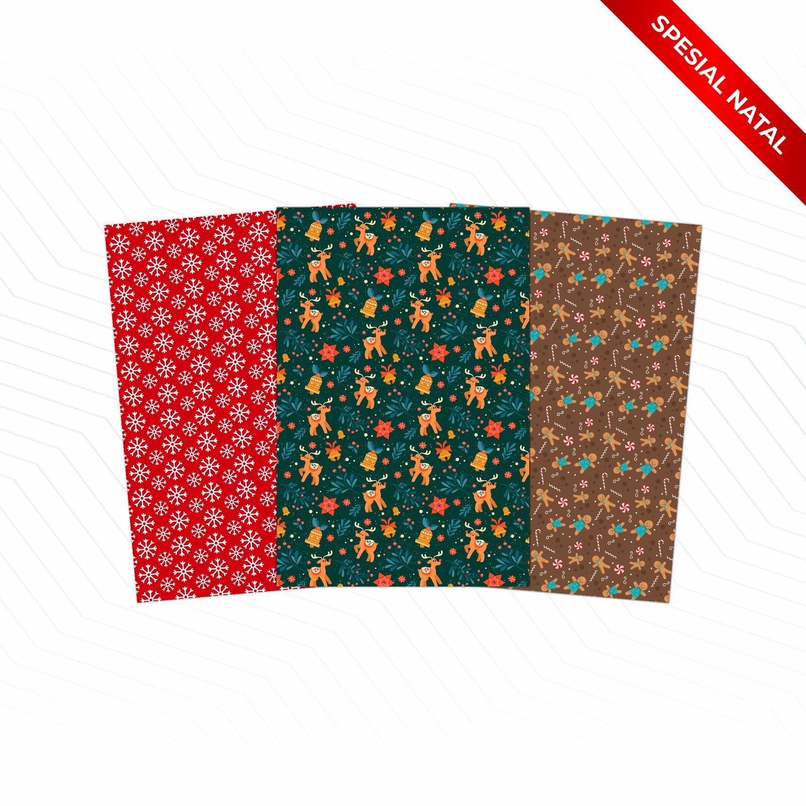 Kertas kado spesial Natal | gratis template!